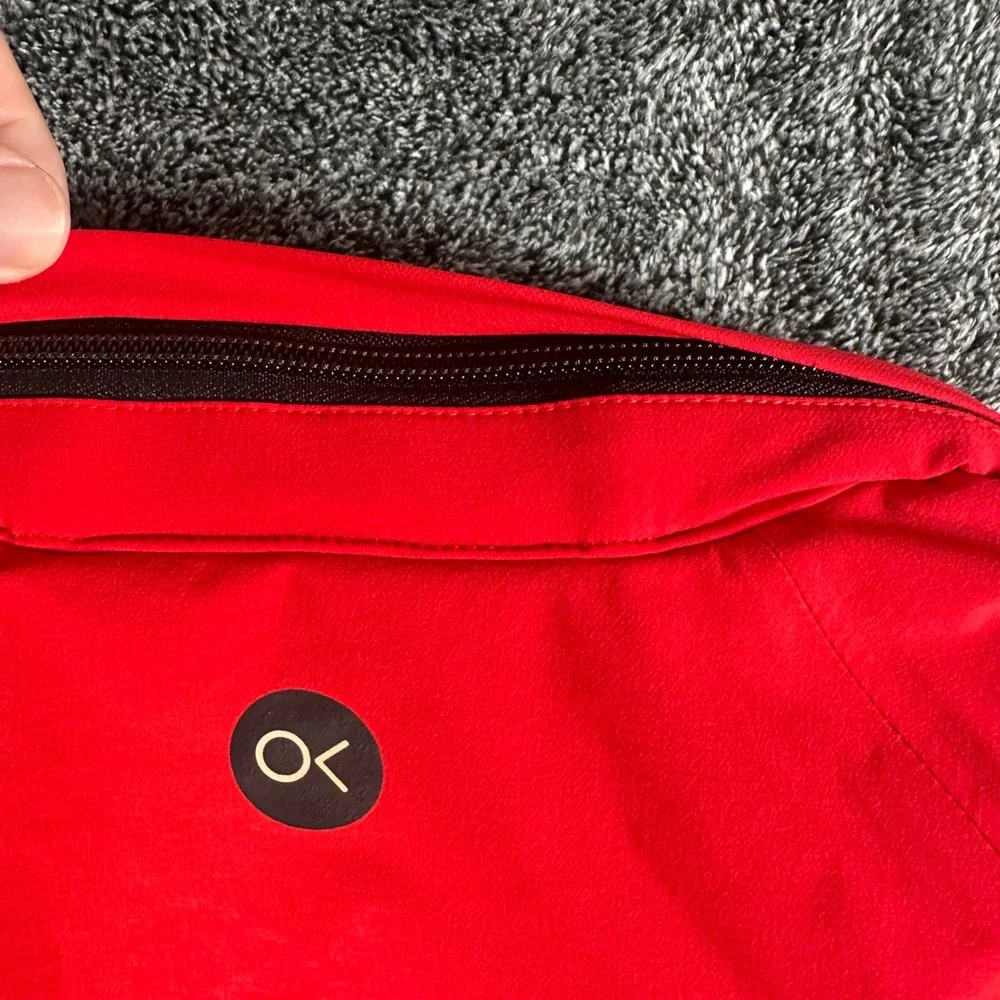 Outerknown Apex Series Jacket Mens L Red Full Zip Water Repellent Company Logo